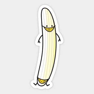 Funny banana with face mask Sticker